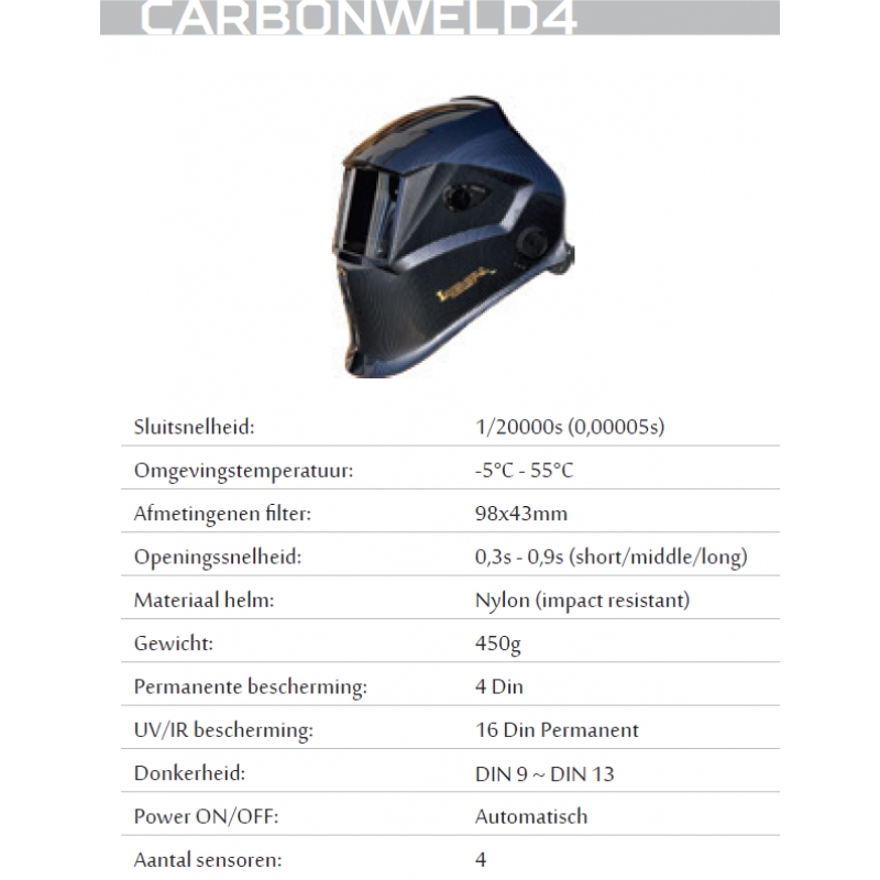 Lashelm CARBONWELD4 ToolsandCo.be - CARBONWELD4-TOU