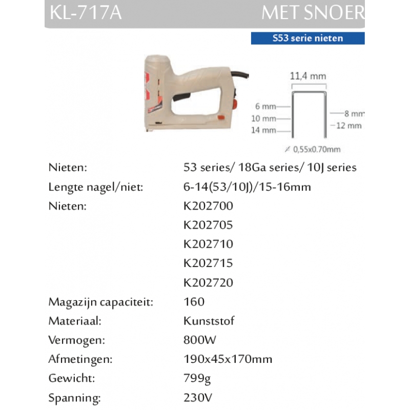 KITPRO basso KL-717A ToolsandCo.be - KL-717A-TOU