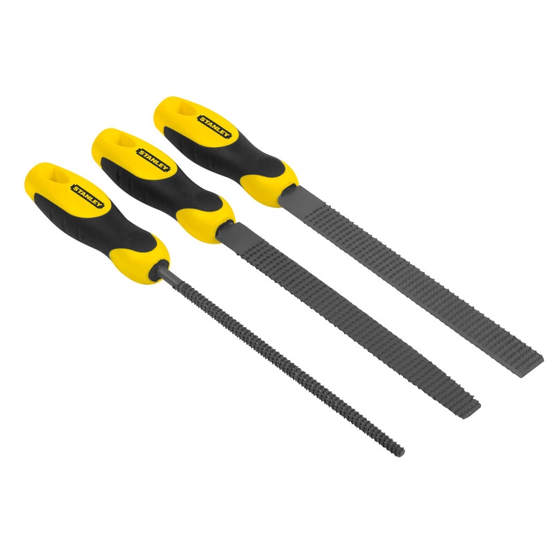 0-22-477 Stanley 3delige Set Rasp Bastaard 200mm - TOOLSandCO.be - 3253560224776