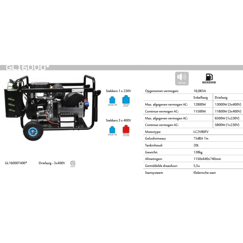 Genermore generator GL16000ELT400 toolsandco.be - GL16000ELT400-TOU